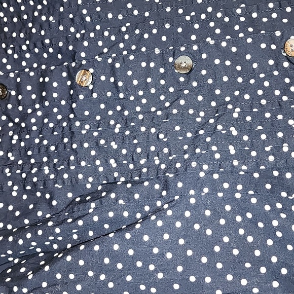 Tommy Hilfiger Short Sleeve Tapered Navy Polka Dot Top, Pre-loved in EUC - Picture 4 of 12